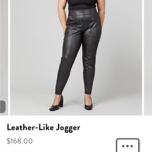 NWT SPANX leather like joggers